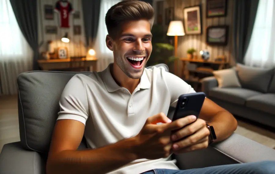 este homem está feliz por encontrar informações confiáveis